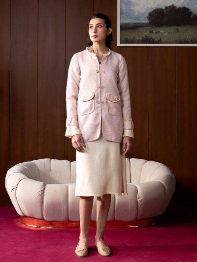 Winslet Pink Textured Jacket