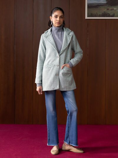 Sorelle Mint Green Tweed Coat