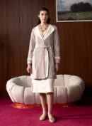 Aera Beige Belted Coat