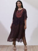 Deep Purple Embroidered Nargis Kaftan