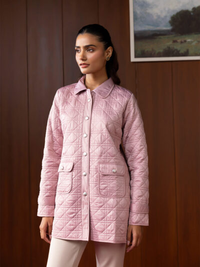 Vaila Pink Quilted Jacket