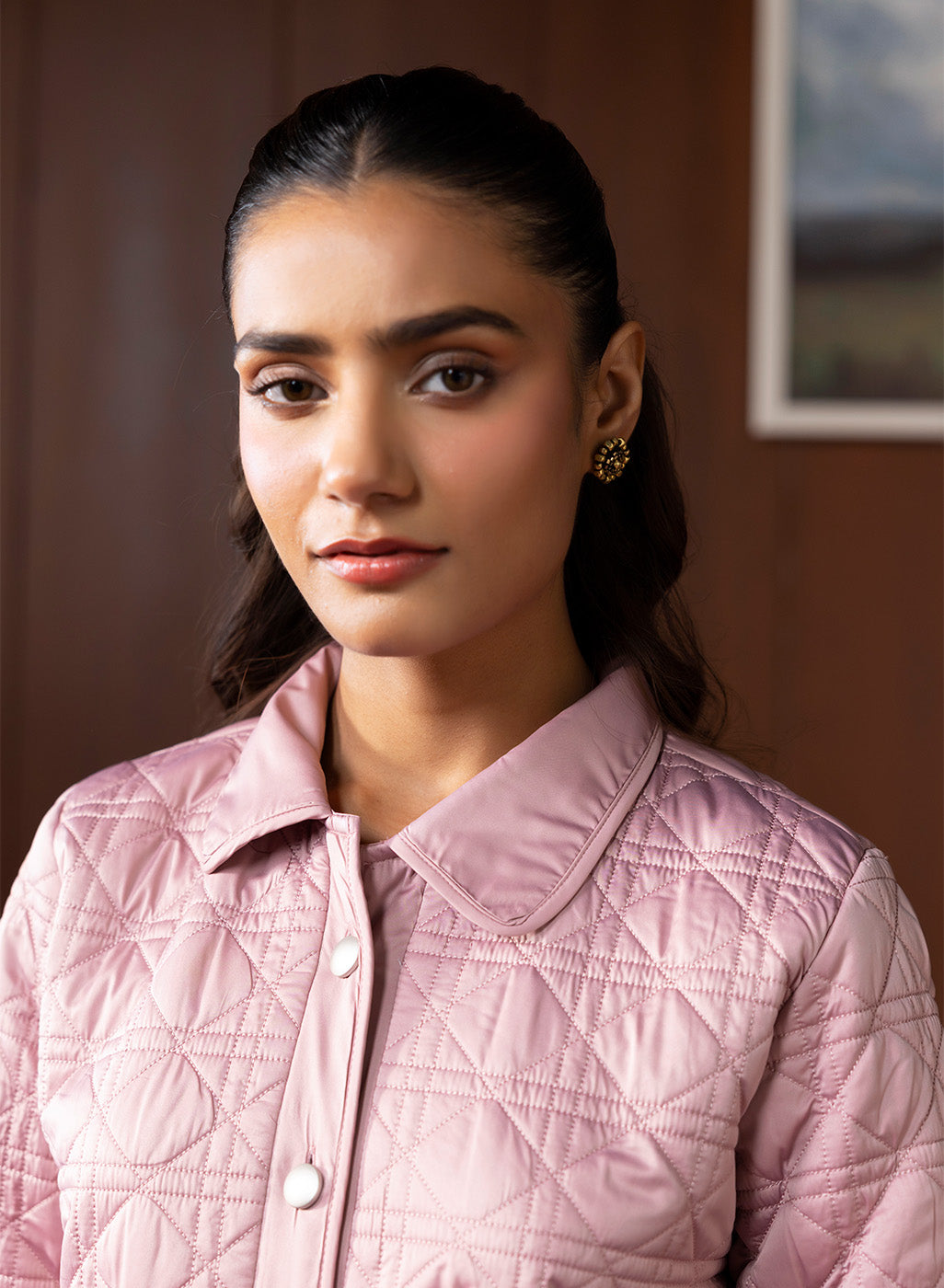 Vaila Pink Quilted Jacket - Image 4