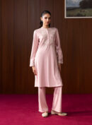 Mehreen Pink Embroidered Wool Co-ord Set