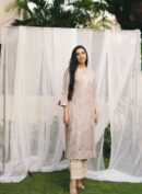 Rose Pink Phool Collection Kurta with Rice Stitch Embroidery